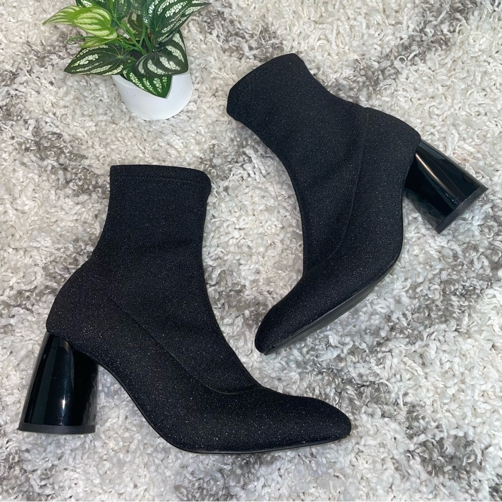 Free People Spectrum Sock Boot in Black Shimmer size 8 - Picture 8 of 15